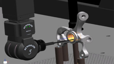 CMM Inspection of the steering knuckle utilizing PMI data attached to 3D digital model