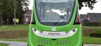 picture of self-driving Navya shuttle