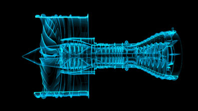 A digitally generated aircraft engine