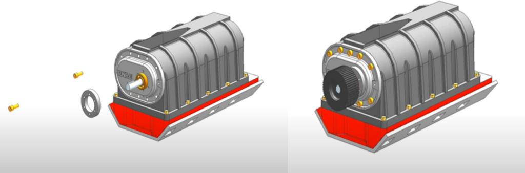 This image shows the process of animation to showcase assembly instructions