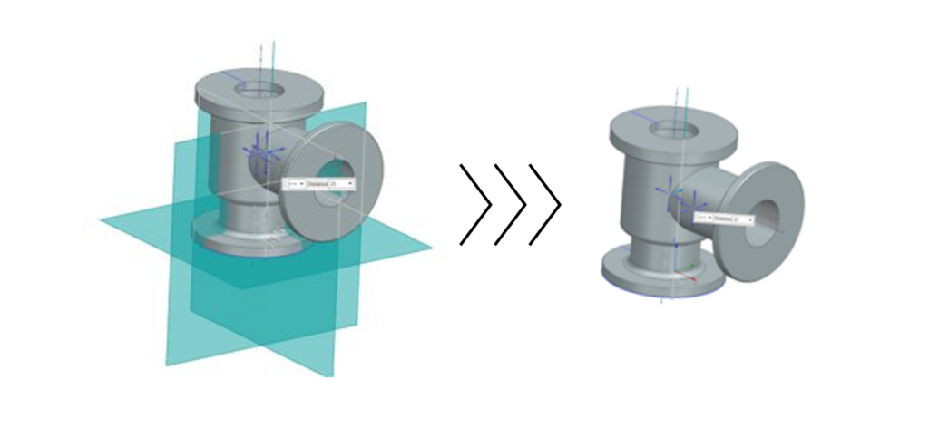 This image shows the difference between the old CSYS and new CSYS within the Move Object window