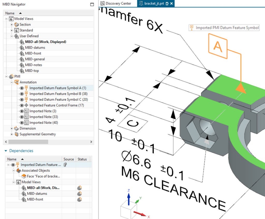 This image shows the convert PMI command process