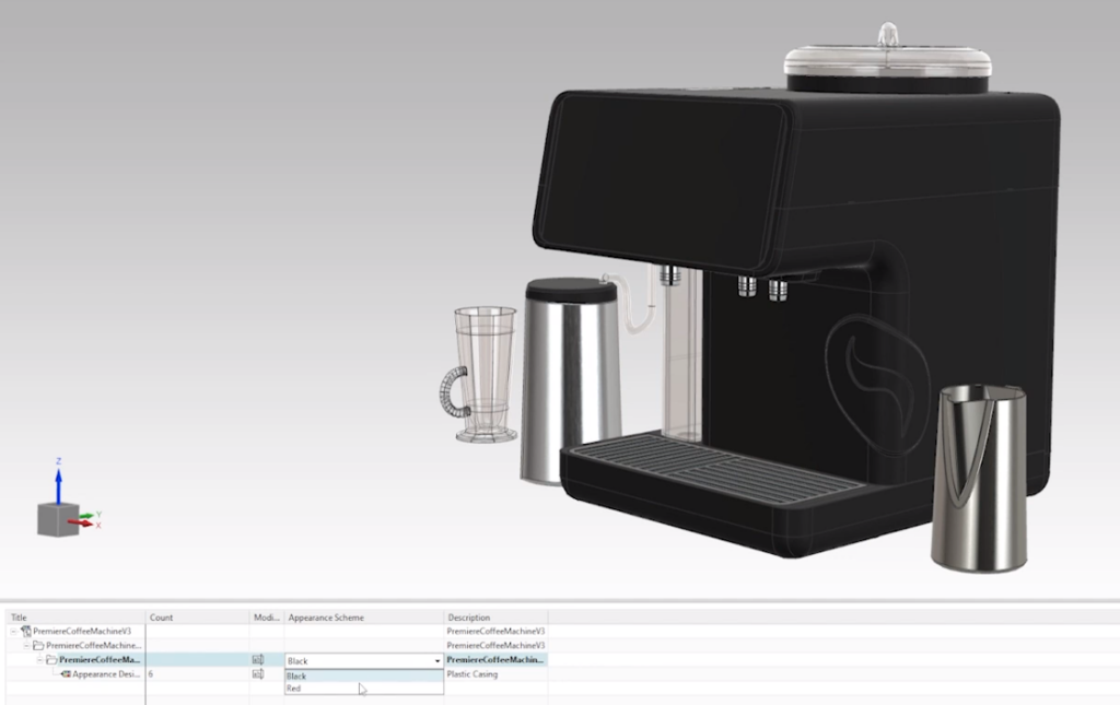 A screenshot of NX's Appearance Manager