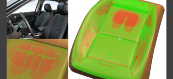 digitalized image of interior vehicle seat