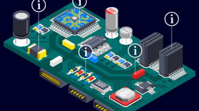 Information symbols above PCB components