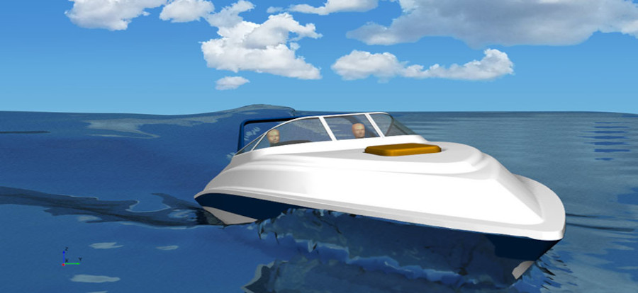 A rendering from a marine simulation