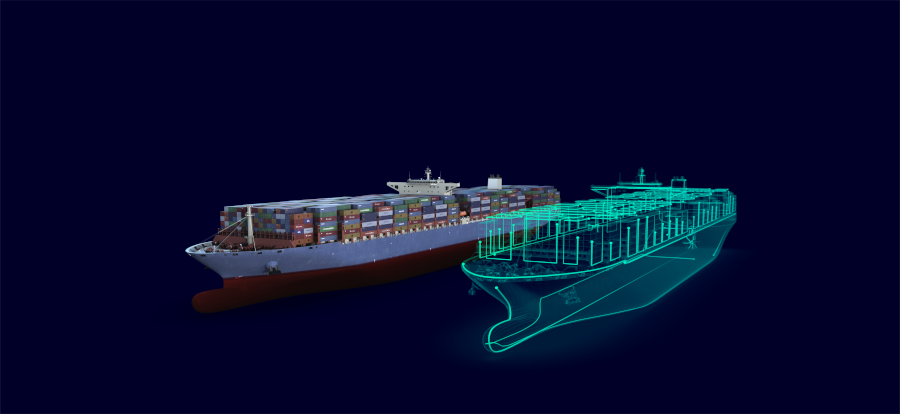 A digital twin of a marine vessel