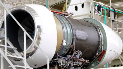 wind turbine being worked on in a factory to demonstrate supply chain impact