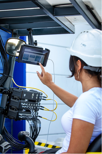 woman servicing product