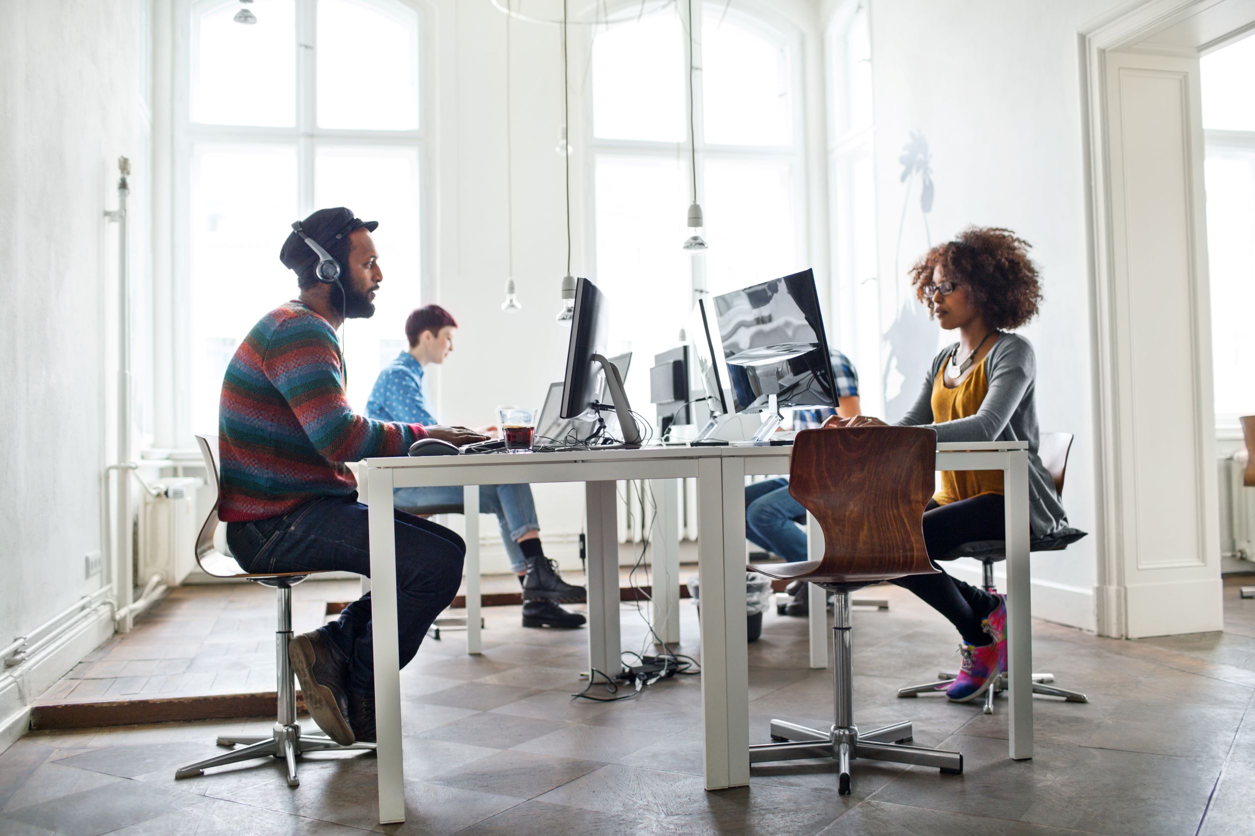 developers working at computers in an office