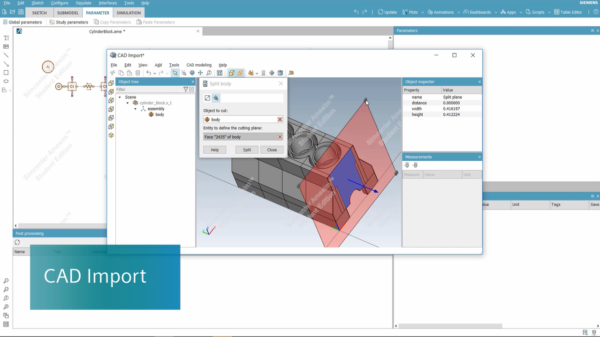 New CAD Import tool available in Simcenter Amesim Student Edition