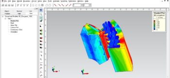 The shaded magnetic field plot of an EV type motor in Simcenter MAGNET 2020.1