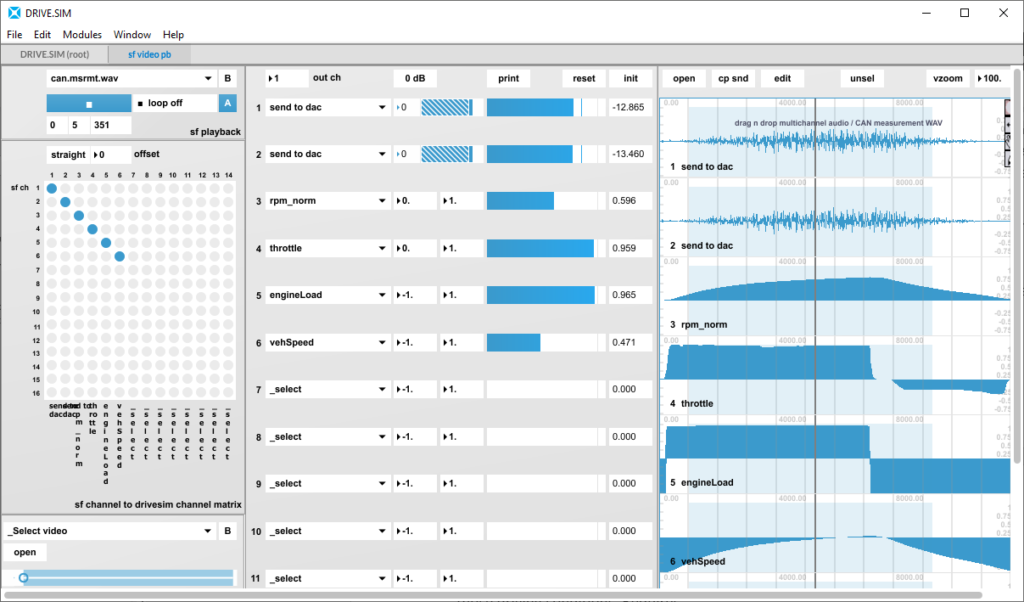 Simcenter Testlab Sound Designer - DRIVE.SIM module for replay prerecorded drive profile