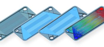 Two plates of a plate heat exchanger