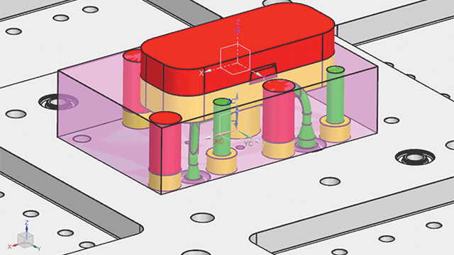 Image of mold design boundaries to start the Topology calculation.