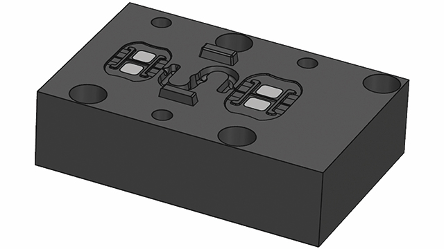 Image of mold before using new hybrid additive manufacturing strategy