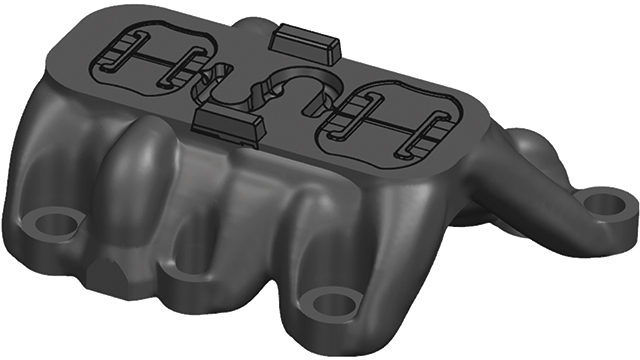 Image of mold after implementing new hybrid additive manufacturing strategy