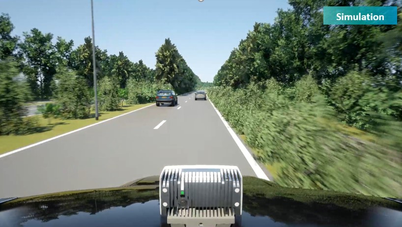 Simulated scenario in Simcenter Prescan 