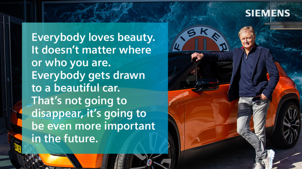 Henrik Fisker CEO of Fisker inc. leaning on a Fisker car