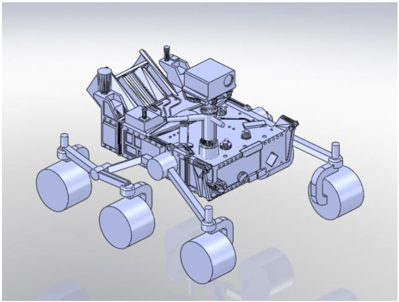CAD model of Perseverance rover