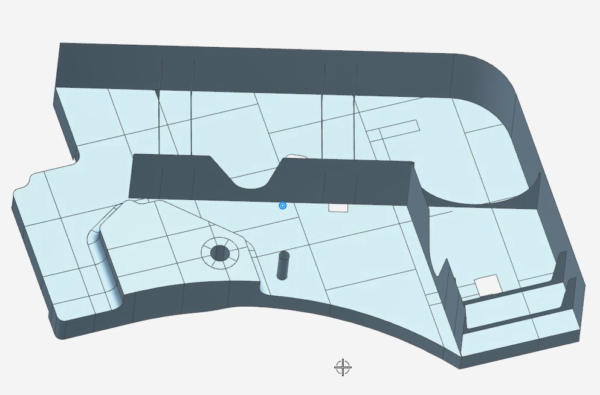 Midsurface geometry generated and sticthed together with Simcenter 3D