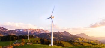 Sustainability - wind turbine on field