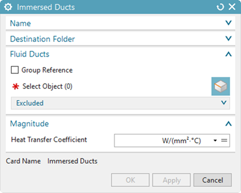 Definition of the Immersed Ducts within Simcenter 3D Thermal Multiphysics for blade cooling