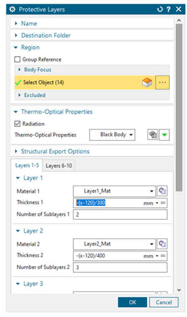 Definition of the Protective Layers for Thermal assessment of turbomachinery