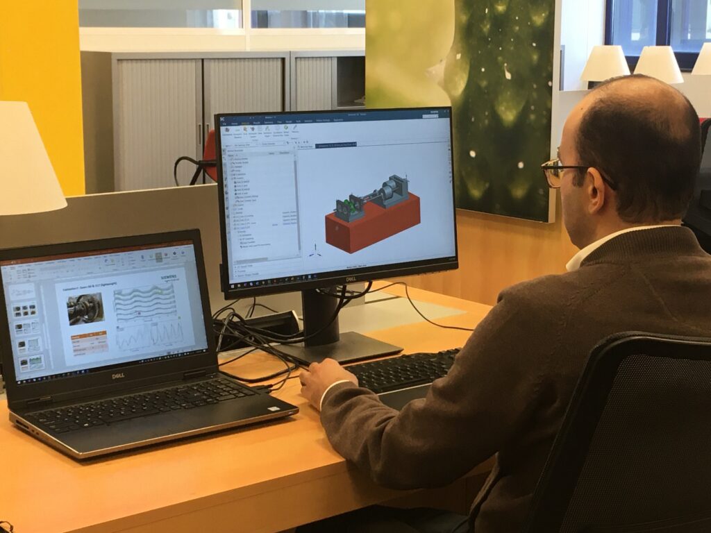 Looking at the digital twin of the test rig