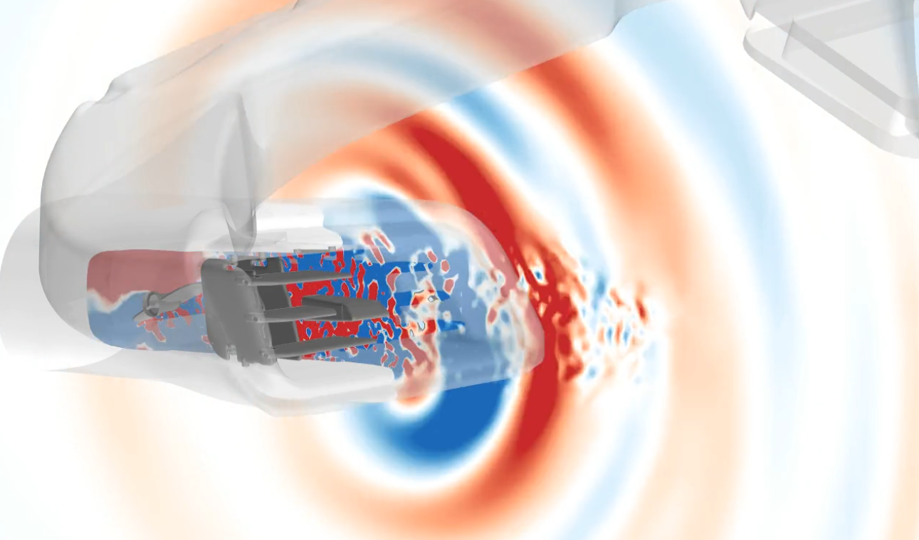 Aeroacoustics CFD simualtion of an HVAC system