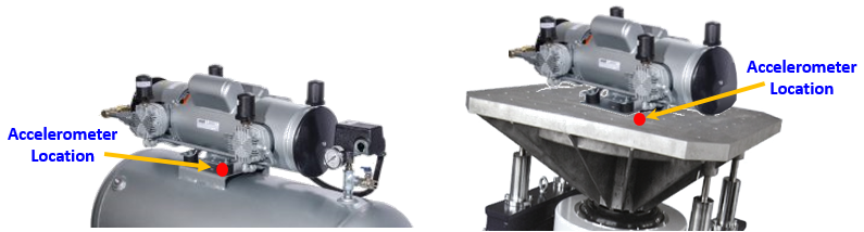 Possible accelerometer locations for shock response analysis