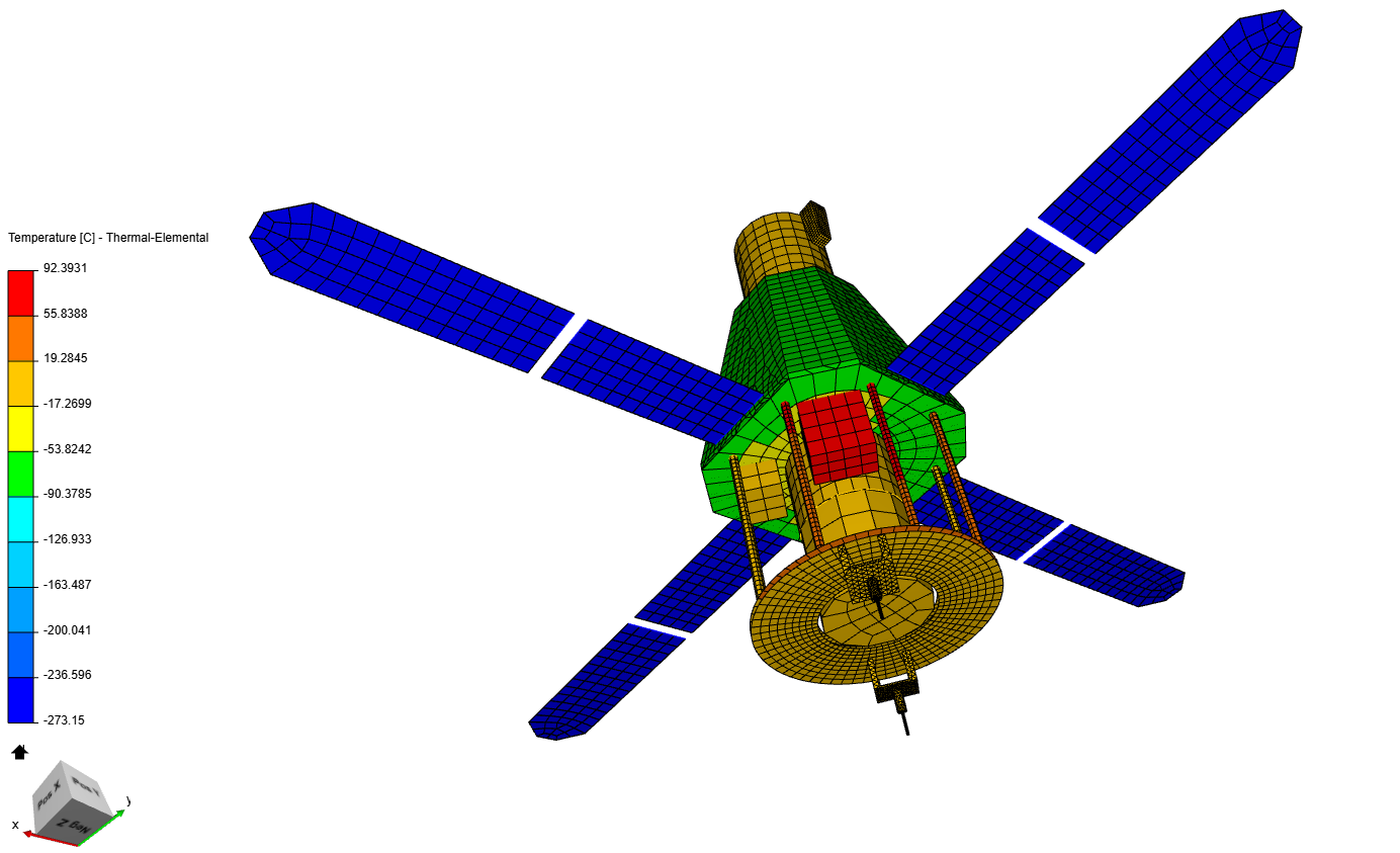 A satellite in Simcenter 3D