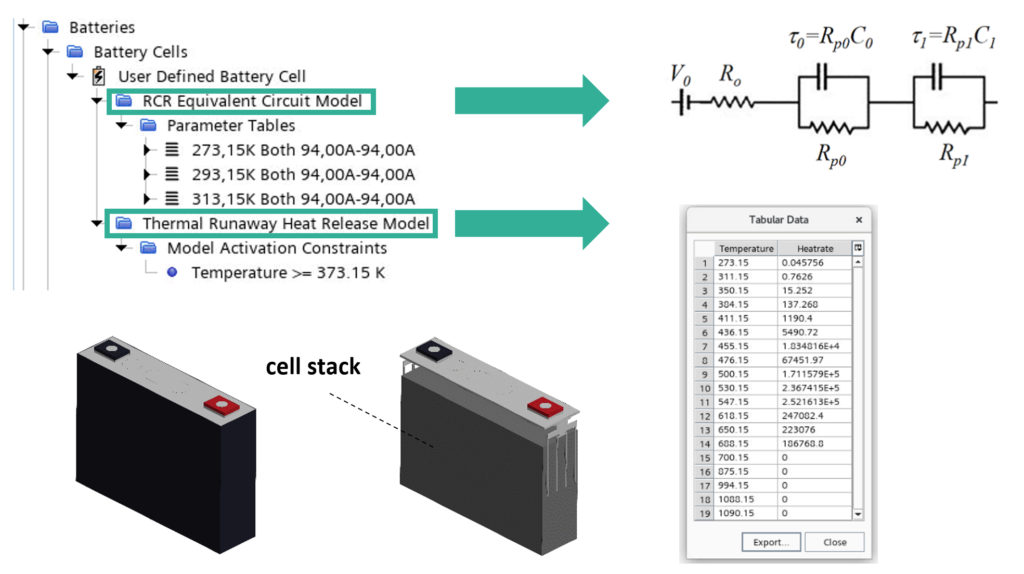 Setting up a battery simulation.
