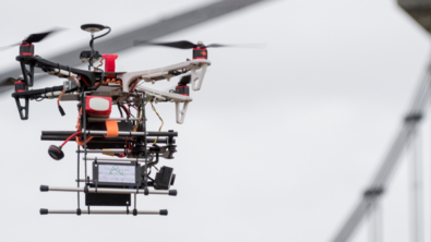 Remote inspection by drones on the Port à l'Anglais bridge in Vitry Sur Seine.