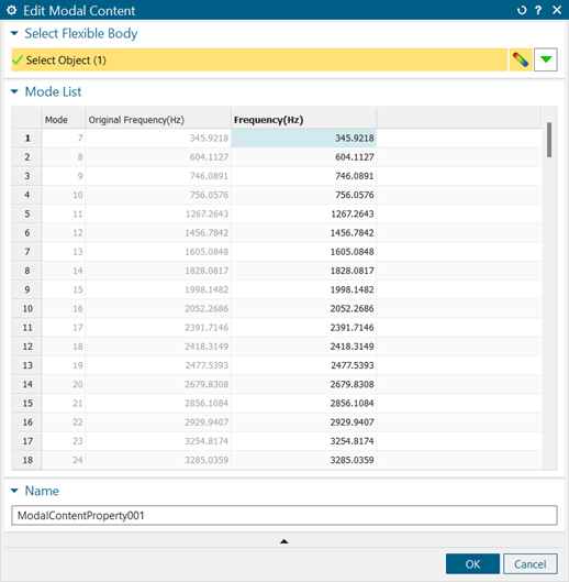 edit modal content in the simple GUI