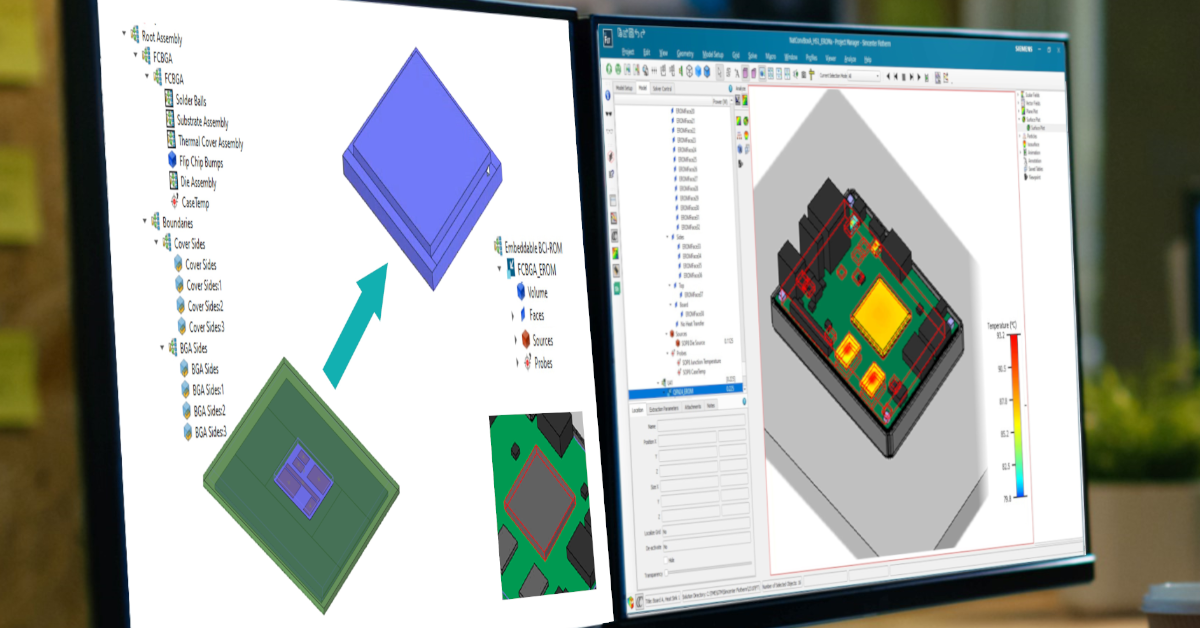 Simcenter Flotherm 2310 | Electronics cooling simulation including BCI-ROM reduced order models for 3D CFD thermal analysis