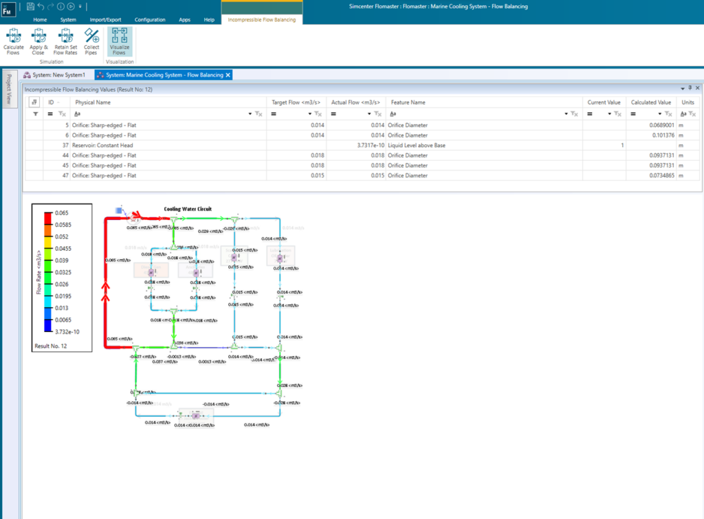 Simcenter Flomaster flow balancing 2