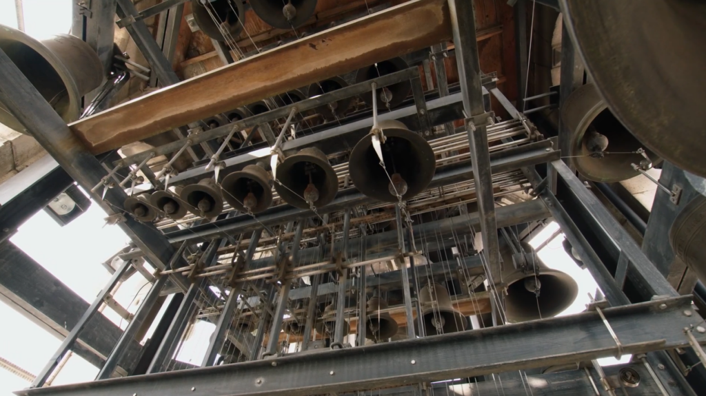 The carillon bell tower of the University Library at KU Leuven.