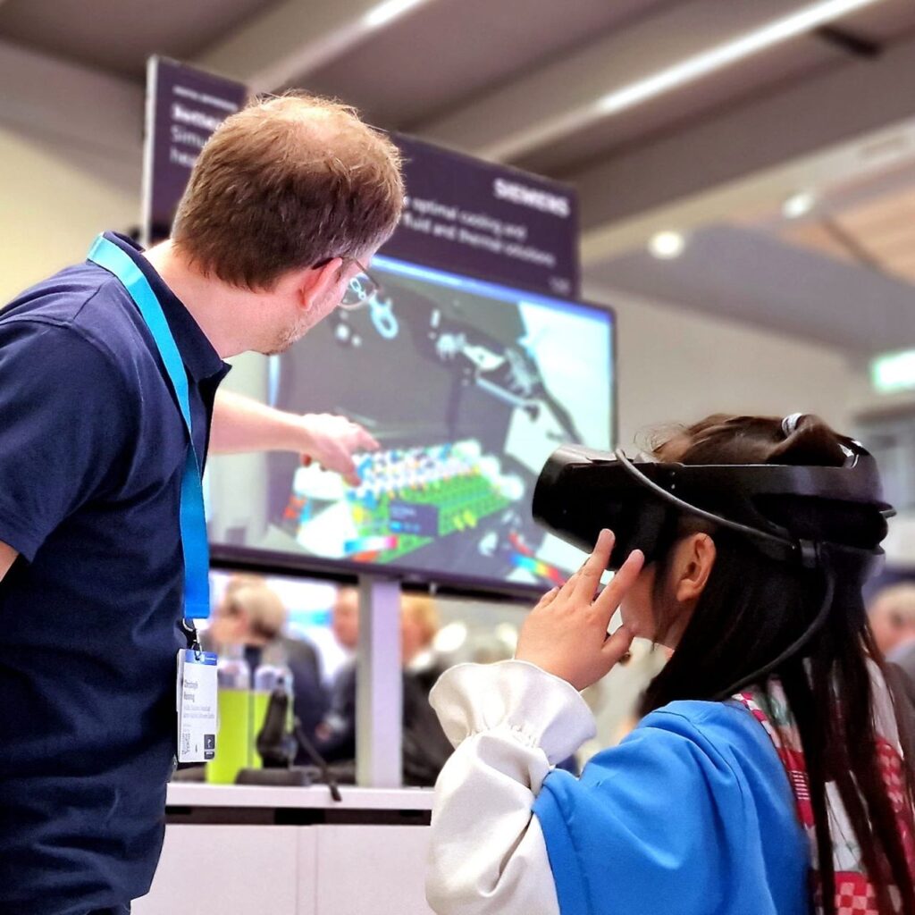 Children using VR Goggles at show