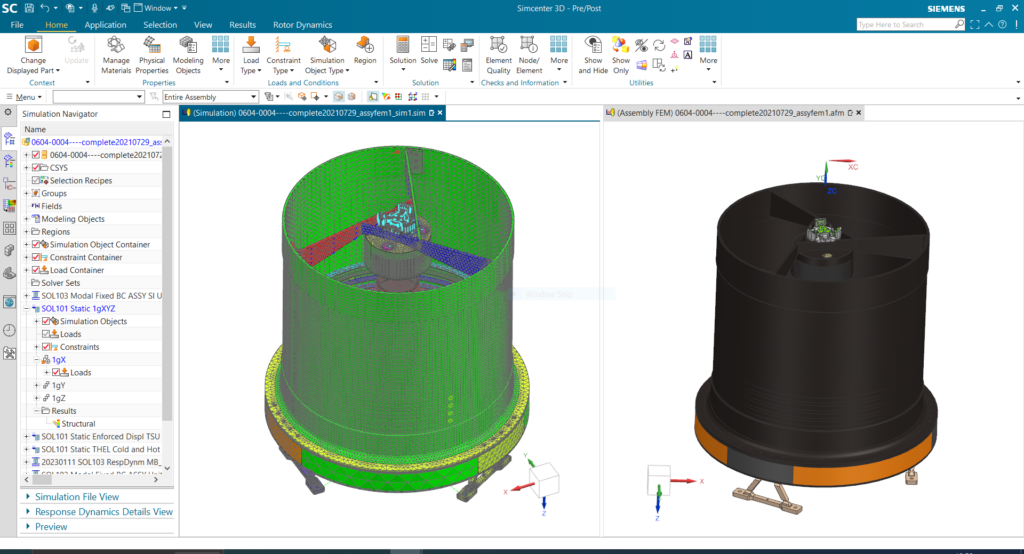 Opto-mechanical assembly study in Simcenter 3D