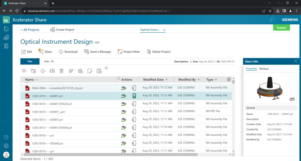 Sharing the NX files in Teamcenter Share (formerly Xcelerator Share)
