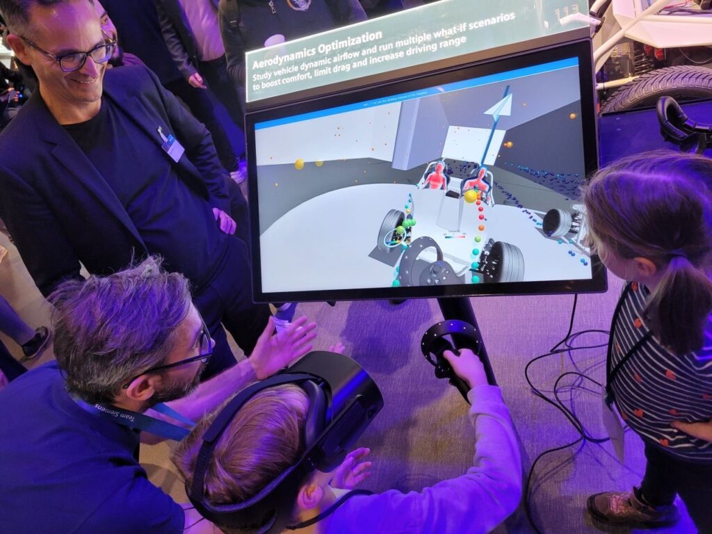 Children using VR Goggles at show