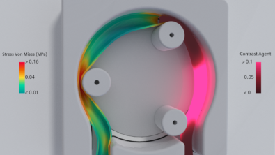 Peristaltic pump FSI simulation