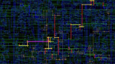 Screenshot showing routing in the Aprisa tool.