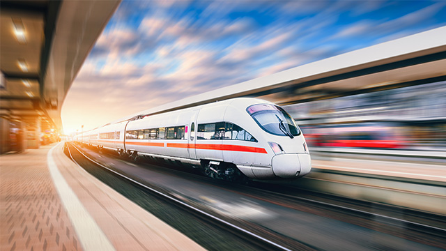 a picture of a high speed train