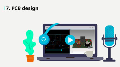 Illustration of a computer screen showing physical layout in PADS Professional Premium