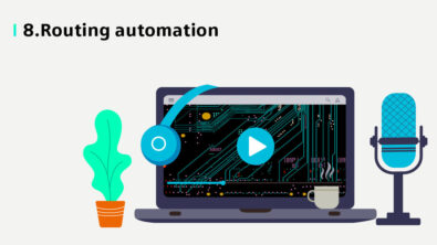 Illustration of a computer showing routing automation with PADS Professional Premium