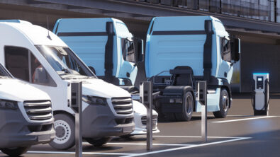 electric cars charging at an emobility depot