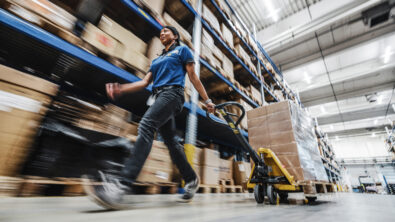 Employee in a warehouse